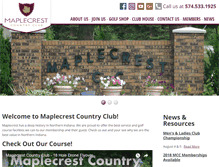 Tablet Screenshot of maplecrestcountryclub.org